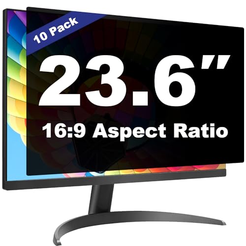 10 Pack 23.6 Inch Computer Privacy Screen Shield for 16:9 Widescreen | Anti-Glare Blue Light Privacy Filters; Anti Spy Privacy Screen Protector Film - color: 10 Pack