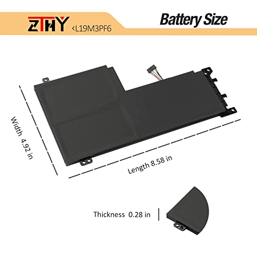 57Wh L19M3PF6 L19L3PF2 L19C3PF5 Laptop Battery Replacement for Lenovo Ideapad 5-15IIL05 5-15ARE05 5-15ITL05 5-15ARE05 5 15IAL7 5 15ABA7 Series 82SG L19M4PF1 L19L4PF1 L19C4PF1 L19D3PF3 L19C3PF4 11.52V - size: 8.66*5*0.28 inch L19M3PF6