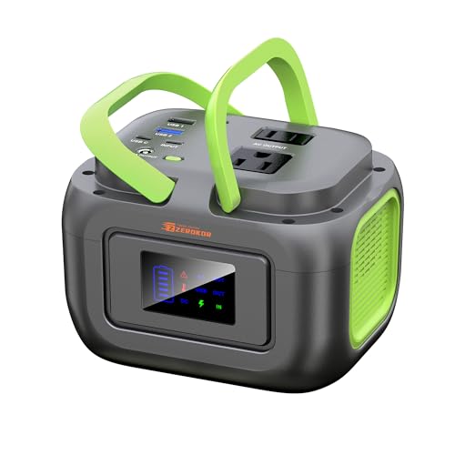 Portable Power Station 120W, 97.6Wh Backup Battery Solar Power Bank Generator with AC Outlets & USB-C Input,Portable Battery Pack Lightweight for Camping Travel RV Van(without Solar Panel) - color: Green