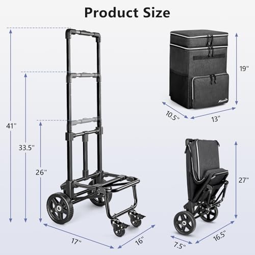 KEDSUM 2 in 1 Rolling Teacher Bag with Detachable Trolley, 2.12 Cu.Ft. 250LBS Rolling Tote Bag, Fits for 18" Laptop, Ideal for Teacher, Therapist & Crafter, 4 Big Wheels with Brake