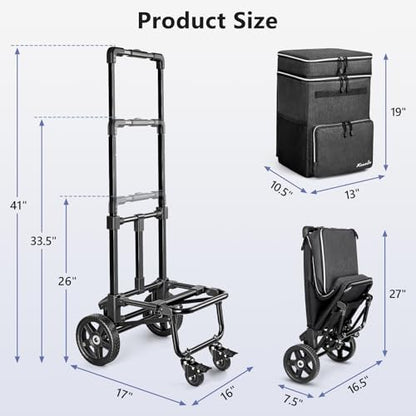 KEDSUM 2 in 1 Rolling Teacher Bag with Detachable Trolley, 2.12 Cu.Ft. 250LBS Rolling Tote Bag, Fits for 18" Laptop, Ideal for Teacher, Therapist & Crafter, 4 Big Wheels with Brake