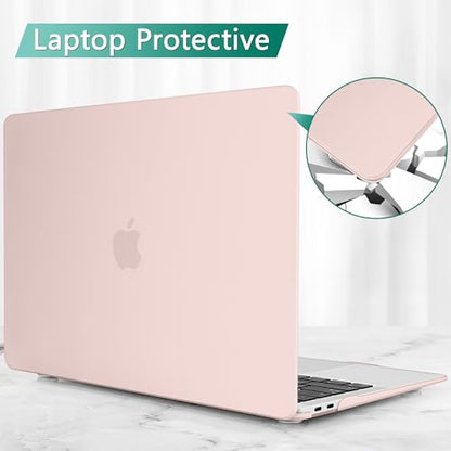 May Chen Compatible with MacBook Air 13 inch Case 2021 2020 2019 2018 Model: M1 A2337 A2179 A1932, Plastic Matte Hard Shell Case for MacBook Air 13 inch with Retina Display Fits Touch ID, Chalk Pink - color: Chalk Pink