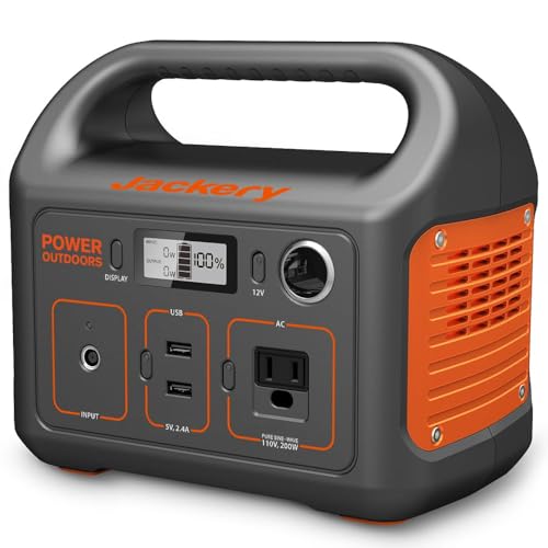 Jackery Portable Power Station Explorer 290, 290Wh Backup Lithium Battery, 110V/200W Pure Sine Wave AC Outlet, Solar Generator (Solar Panel Not Included) for Outdoors Camping Travel Hunting Blackout - style: E290