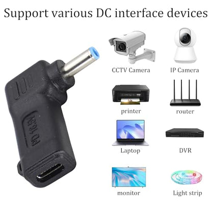 PD Type C Female to DC4.5x3.0mm Male Power Adapter | PD to DC4530 Laptop Charging Adapter Converters PD Power Charger Connector Laptop Connector [C-4530]