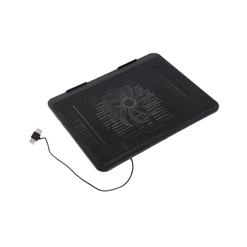 Drfeify Laptop Cooling Pad, Ergonomic Stand, Super Quiet Fans, USB Hub Design for Gaming 14 Inch or Less, Lightweight, Metal Mesh, Black (Black) - color: Black