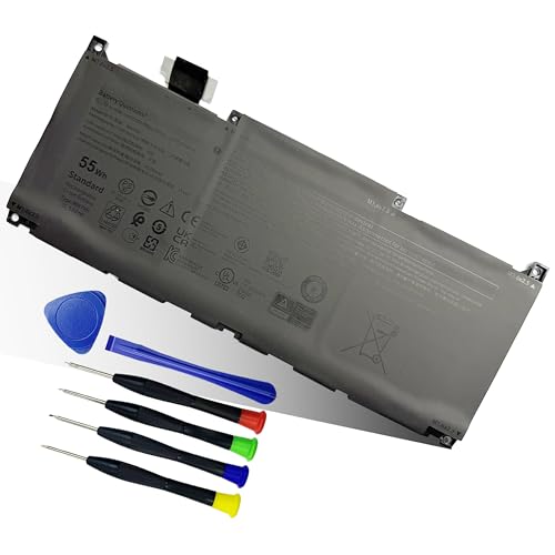 55Wh MN79H Battery Replacement for Dell XPS 9320, XPS 13 Plus 9320, XPS 13 9340 9345 Series Notebook XPS9320-7523BLK-PUS XPS9320-7585SLV-PUS, J7H5M 0J7H5M NXRKW 0NXRKW - size: 9.44*3.89*0.15 inch MN79H