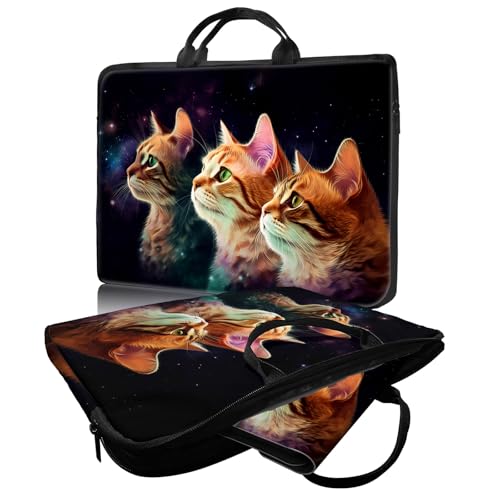 Laptop Bag,14 15 15.6 inch Laptop Case Sleeve,Computer Sleeve with Handle for Women Men,Carrying Case for MacBook,Dell,Lenovo,Notebook Computer,Cute Cat Black - color: Cute Cat Black