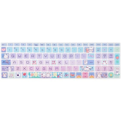 Keyboard Cover for HP Envy x360 15m-bp/bq /2020 2019 HP Pavilion 15/ HP Pavilion x360 15.6” Series/HP Envy 17 17.3" Series/HP Laptop 15t 17t 17-ca0011nr 17-by0040nr, Cute Bunny - color: Cute Bunny