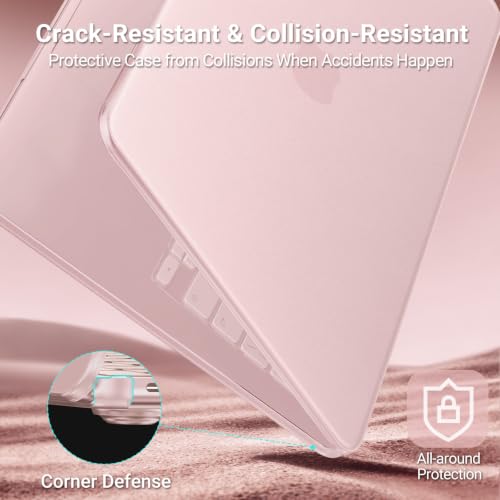 MOSISO Compatible with MacBook Neo Case 13 inch 2026 A3404 A18 Pro Chip | 4 in 1 Kit Ultra-Thin Exact-Fit Scratches&Fingerprints Resistant Protective Hard Shell Matte Case Cover, Blush Clear - color: Blush Clear