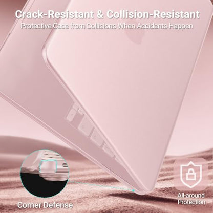 MOSISO Compatible with MacBook Neo Case 13 inch 2026 A3404 A18 Pro Chip | 4 in 1 Kit Ultra-Thin Exact-Fit Scratches&Fingerprints Resistant Protective Hard Shell Matte Case Cover, Blush Clear - color: Blush Clear