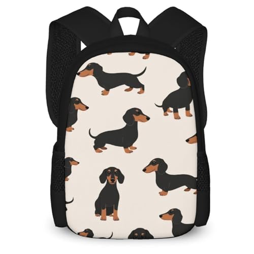 Women's Waterproof College Gym Backpack, Lightweight Large Travel Backpack, Casual Day Pack, Laptop Backpack Cartoon Dachshund Weiner Dog Pet Dogs - color: Color564
