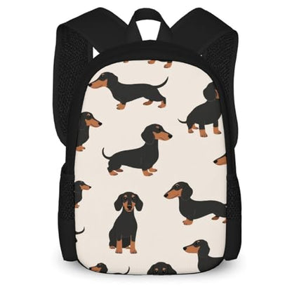 Women's Waterproof College Gym Backpack, Lightweight Large Travel Backpack, Casual Day Pack, Laptop Backpack Cartoon Dachshund Weiner Dog Pet Dogs - color: Color564