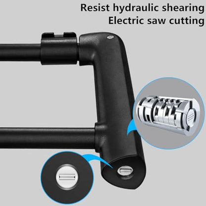 Bike U Lock with 4ft Security Chain 14mm Shackle, Bike Lock with 3 Keys and Mounting Bracket, Bicycle U-Locks Perfect for Road, Mountain, and Electric Bikes,Bicycle Lock - size: Bike U Lock+Chain