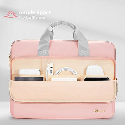 KIZUNA Laptop Sleeve Case 14 Inch Computer Carrying Handbag for 15" MacBook air M2 2023/Lenovo Flex 14/IdeaPad Flex 5/15.4 MacBook Pro/HP EliteBook 840 G5/HP Pro 14 G3/Dell Latitude/Surface,Pink - color: Pink, size: 14 Inch