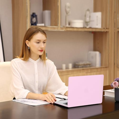MOSISO Compatible with MacBook Air 15 inch Case M5 2026 M4 M3 M2 2025-2023 | A3448 A3241 A3114 A2941, Scratch-Resistant Protective Hard Shell Case&Keyboard Cover&ScreenFilm&Pouch, Dusty Pink - color: Dusty Pink