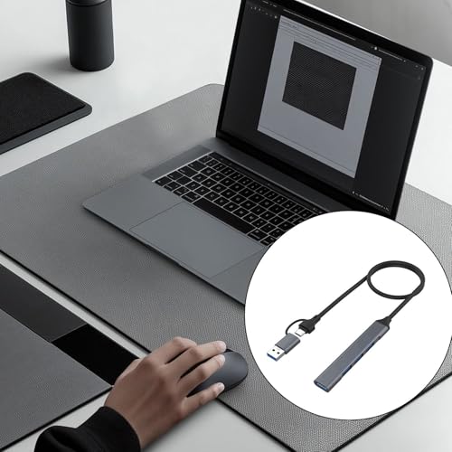 Aluminum 4/7 Port USB C Adapter Docking Station USB2.0+USB3.0 Laptop Dock