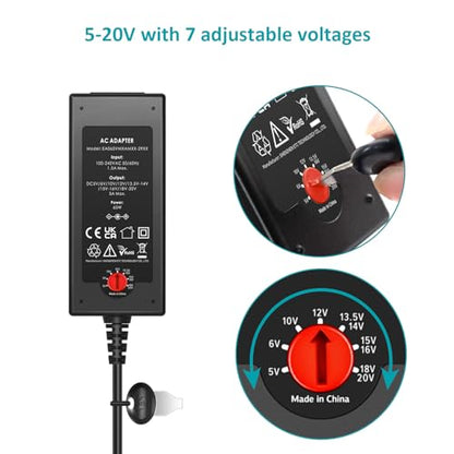 65W Universal Laptop Charger Power Adapter Supply Cord | for HP Dell Lenovo Samsung Acer Chromebook TouchSmart Gateway Toshiba Satellite Sony ASUS Vivobook