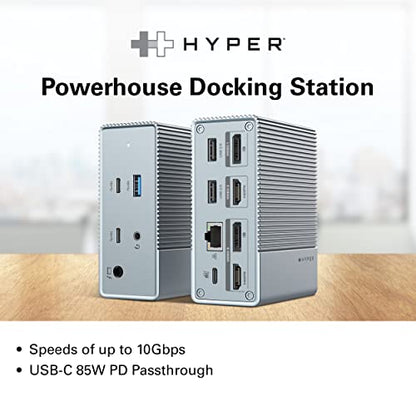 HyperDrive USB-C & Thunderbolt 4 GEN2 12-in-1 Docking Station, 100W PD for MacBook Pro/Air, iPad, PC, 4K USB C Triple Display, 10Gbps, Gigabit Ethernet - style: 12-in-1 PD