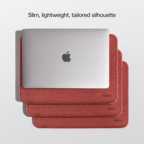 Incase ICON Sleeve with Woolenex - MacBook Air 13 inch M1, 2020, 2019, 2018 & MacBook Pro 13 inch 2019, 2018, 2017, 2016 Case - Fitted MacBook Case, Laptop Sleeve, Hard Cover, Durable (Red Clay) - color: Red Clay
