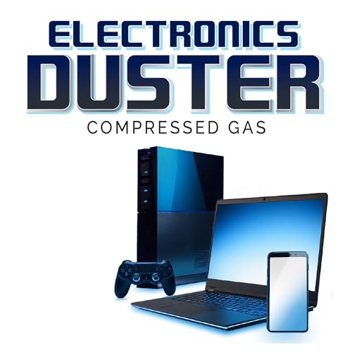 Compressed Gas Electronics Duster Spray, 10 oz, Powerful Air Duster for Computer, Keyboard, Laptop, Office Equipment, Moisture-Free, Residue-Free