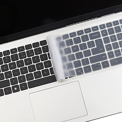 Keyboard Cover for 15.6" Dell Inspiron 15 3510 3511 3515 3525 3530 3535 5510 5515 5518 7510, 2025 Dell 15 Laptop DC15250 DC15255 15.6, Vostro 3510 3520 3530 5510 5515 15.6, Latitude 3520/Inspiron 7610 - color: Clear