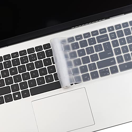 Keyboard Cover for 15.6" Dell Inspiron 15 3510 3511 3515 3525 3530 3535 5510 5515 5518 7510, 2025 Dell 15 Laptop DC15250 DC15255 15.6, Vostro 3510 3520 3530 5510 5515 15.6, Latitude 3520/Inspiron 7610 - color: Clear