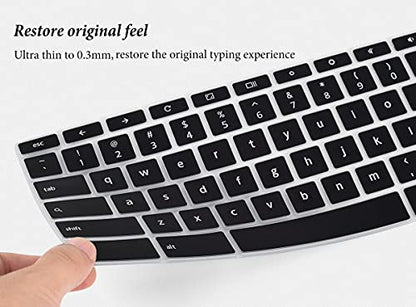 Keyboard Cover for 14" ASUS Chromebook Flip C433 C433TA C434 C434TA C302 C302CA/ASUS Chromebook CX1/ASUS Chromebook 14 C425TA/ASUS Chromebook C423NA C523NA Keyboard Skin-Black - color: Black