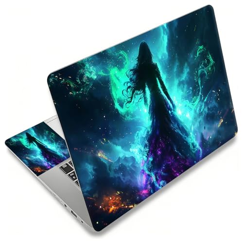 Laptop Skin Sticker Decal, Universal Reusable Vinyl Laptop Cover for 12" 13" 13.3" 14" 15" 15.4" 15.6" Notebook PC, Waterproof Scratch-Resistant with 2 Wrist Pads, Easy to Apply & Remove,Galaxy Girls - color: Galaxy Girls