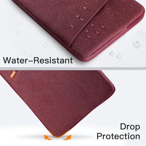 JETech Laptop Sleeve for 13-14Inch MacBook Neo (A18 Pro), MacBook Air/Pro (M1-M5) 2020-2026, 13-13.6 Inch Notebook, Waterproof Shock Resistant Bag Case with Accessory Pocket (Red) | For MacBook Neo (A18 Pro), MacBook Air/Pro (M5-M1) 2026-2020, Waterproof