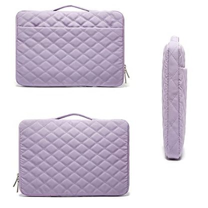 Kinmac 360° Heavy Duty Protective Laptop Sleeve Case Bag Cover with Handle for MacBook Air 13 inch,iPad Pro 13 inch and 13.3 inch HP,Dell,Lenovo,Asus,Acer Laptop (Purple Embroidery) - color: Purple Embroidery, size: 12 inch-13.3 inch