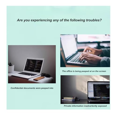 2 Pack Hanging Privacy Screen for Laptop 16 inch, Blocking Blue Light Glare Anti-Scratch Anti Spy Security Laptop Privacy Screen Shield, 16 in 16:9 Aspect Ratio (14.09 inch X 9.25 inch)