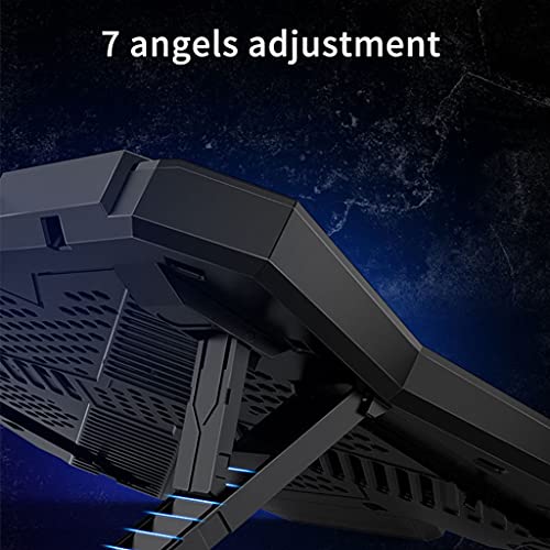 Gaming RGB Laptop Cooler 12-17 Inch Led Screen Laptop Cooling Pad Notebook Cooler Stand with Six Fan and 2 USB Port