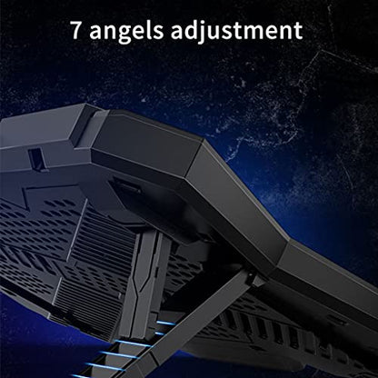 Gaming RGB Laptop Cooler 12-17 Inch Led Screen Laptop Cooling Pad Notebook Cooler Stand with Six Fan and 2 USB Port