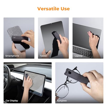 K&F CONCEPT 2-in-1 Screen Cleaning Tool, Includes 20ml Liquid, Grey & Pink | Powerful Cleaning,Wide-Angle Atomizing Nozzle, Fiber Cloth Shell,One Spray and One Wipe,Easy Clean,MM04