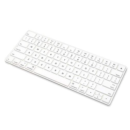 ProElife Ultra Thin Silicone Keyboard Protector Cover Skin for Apple Magic Keyboard & Magic Keyboard 2 (U.S Version, Model: MLA22L/A-A1644, Without Numeric Keypad) (White) - color: White