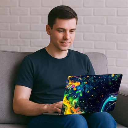 Laptop Skin Decal HP 14" - Hippie, Laptop Cover Sticker, No Cutting Required, No Bubble, Waterproof, Scratch Resistant - Including Wide Screen and Wrist Pad - size: 14 inch