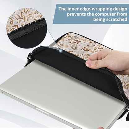 17 inch Laptop Shoulder Bag Carrying Case with Handle Fits 15.6/16/17/17.3/17.4 inch Laptop Notebook (Sicilian Flowers, 16-17.3 inch) - color: Sicilian Flowers