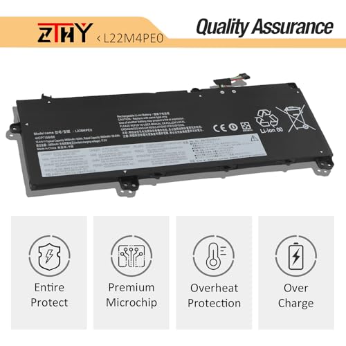 L22B4PE0 L22M4PE0 Laptop Battery for Lenovo K14 G2 IRU, K14 G3 IMU Series | ThinkBook 14 G6 IRL 14 G6 ABP, ThinkBook 14 G7 IML,ThinkBook 14 G8 IRL,ThinkBook 14 2-in-1 G4 IML Series L22D4PE0 15.44V 60Wh - size: 9.60*3.66*0.27inch L22M4PE0
