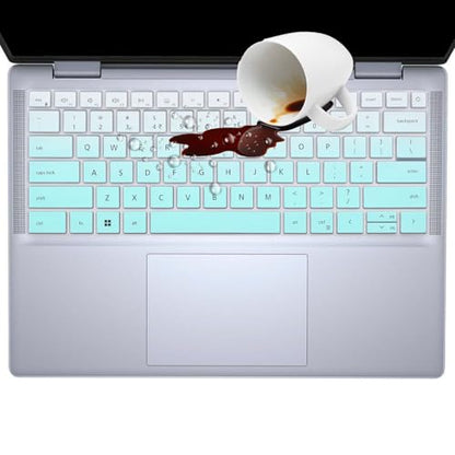 Keyboard Cover for Dell 14 Plus DB04250 DB04255 DB14250 DB14255 14", Dell Inspiron 14 5440 5441 5445 7440 7441 7445 & Inspiron 16 7640 US Layout (Not Fit:Dell 14S & 14 DA14250 Premium -MintGreen - color: OmbreMint