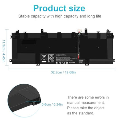 SU06XL L29184-005 Battery for HP Spectre X360 Convertible 15-df0013dx 15-df1043dx 15-df0033dx 15-df1033dx 15-df1045nr 15-df0069nr 15t-df000 15-df0xxx 15-df1xxx 15-DF 15T-DF Series SU06084XL - size: SU06XL 14.06, 5.79, 0.67in