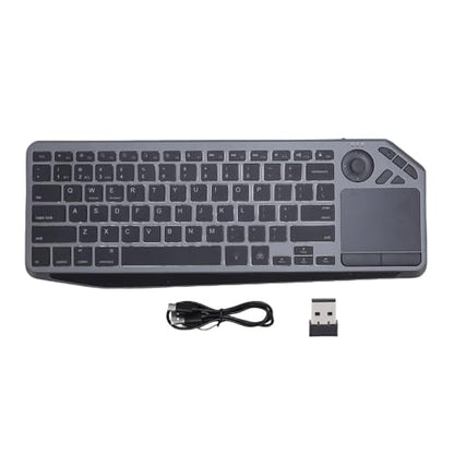 Tangxi Wireless Touch Keyboard with Touchpad, 7 Color Backlight Keyboard for TV PC Laptop Tablet, 2.4G Dual Mode, USB C Rapid Charging, 1000mAh Battery