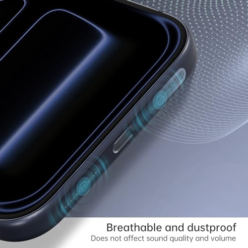 8PCS iPhone 17 Pro Max Speaker Dust Cover Compatible with iPhone 17 Pro Max / 17 Pro Earpiece Speaker Mesh Anti Dust Adhesive Sticker, 17 Pro Max Accessories, Deep Blue - color: Deep Blue