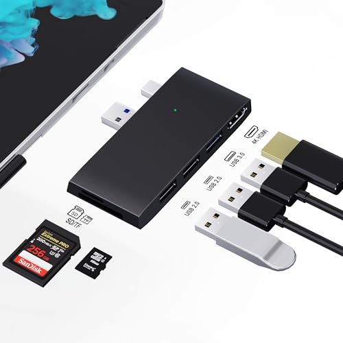 Surface Pro 6/Pro 5/Pro 4 USB3.0 Hub Docking Station, Surface Pro USB Hub Adapter, SD/TF Slot, 4K@30Hz HDMI Converter Surface Accessories Multiport Dongle for Surface Pro 6/5/4 - color: For Surface Pro 6/Pro 5/Pro 4