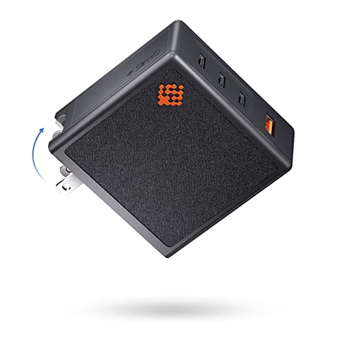 SlimQ 100W USB-C Charger, 4-Port, 3C1A, PD 3.0, No-Reset, No-Throttle - color: Grey 3C1A