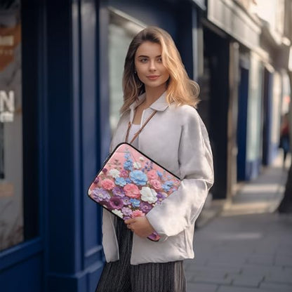 Flower Bouquet Padded Laptop Sleeve Case 13 Inch Soft Quilted Laptop Bag Waterproof Computer Sleeves - color: Flower Bouquet, size: Medium