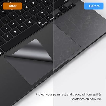 Palm Rest Cover Skin Compatible with 2026 2025-2023 MacBook Pro 14" M5 M4 M3 A3427 A3426 A3112 A3401 A3185 A2992 A2918 Trackpad Protector Touch Pad Cover Skin, Macbook Pro 14" Accessories, Space Black - size: 2023+ MacBook Pro 14" M4 M3(Black)
