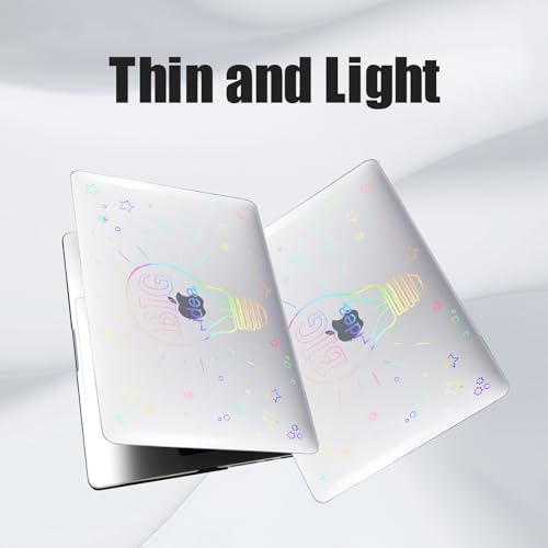 DTangLsm for MacBook Pro 14 inch Case 2026 M5 2025-2021 M4 M3 M2 M1 Pro Max | A3426 A3427 A3434 A3112 A3185 A3401 A2918 A2992 A2779 A2442, Clear Plastic Hard Cover for Mac Pro 14+Keyboard Cover, Big Bulb - color: Laser Big Bulb