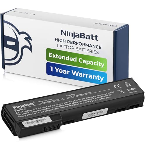 NinjaBatt Battery for HP 8460P 8470P 8570P 6460B 6560B CC06 628668-001 | Fits 6465B 6470B CC09 CC06XL 628666-001 628670-001 631243-001 634087-001 634089-001 – 6 cells 4400mAh 48Wh 10.8V - size: HP CC06 CC09 CC06XL