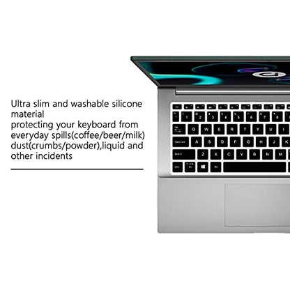 Silicone Keyboard Cover for ASUS VivoBook S14 S433 S435 M433 M413 X413 K413, VivoBook Flip 14 TM420IA/UA K, ZenBook 14 UX435 Q407IQ,for Asus 14" E410 L410 ZenBook 14 UX435EG Q407IQ, Black - color: Black