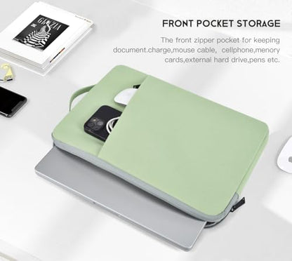 17 inch Laptop Carrying Case, Padded Travel Computer Sleeve Bag for HP 17.3-in Laptop, HP Envy 17, Dell Inspiron 17, ASUS Vivobook 17, Lenovo ideapad 17, Water-Resistant with Handle -Mint Green - color: Mint Green, size: 17-17.3 inch